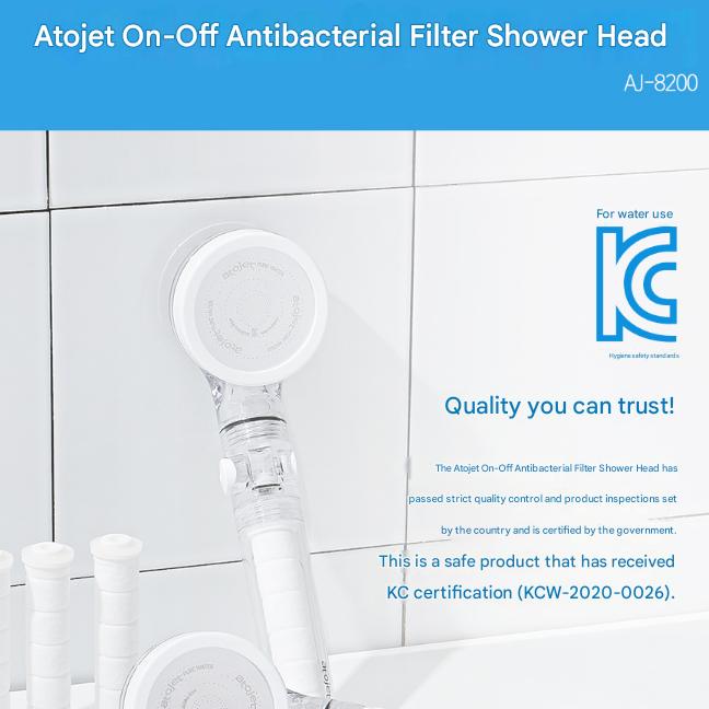 atojet On/Off Filtrační sprchová hlavice, Antibakteriální typ, Korejská