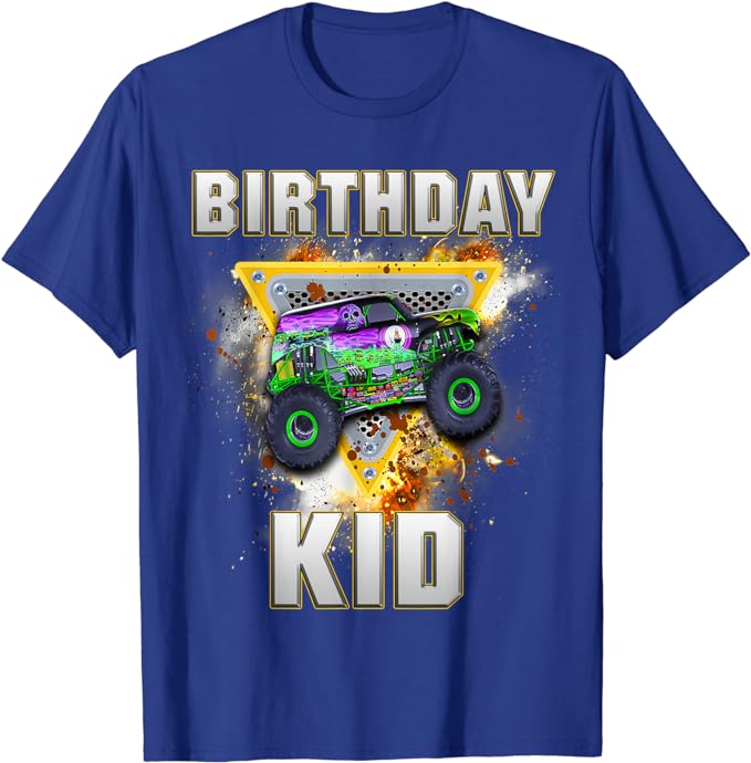 Monster Truck Birthday Boy Monster Truck Are My Jam Lovers T-Shirt Humor Funny Kids Tee Tops Sons Nephew Bithday Novelty Gifts