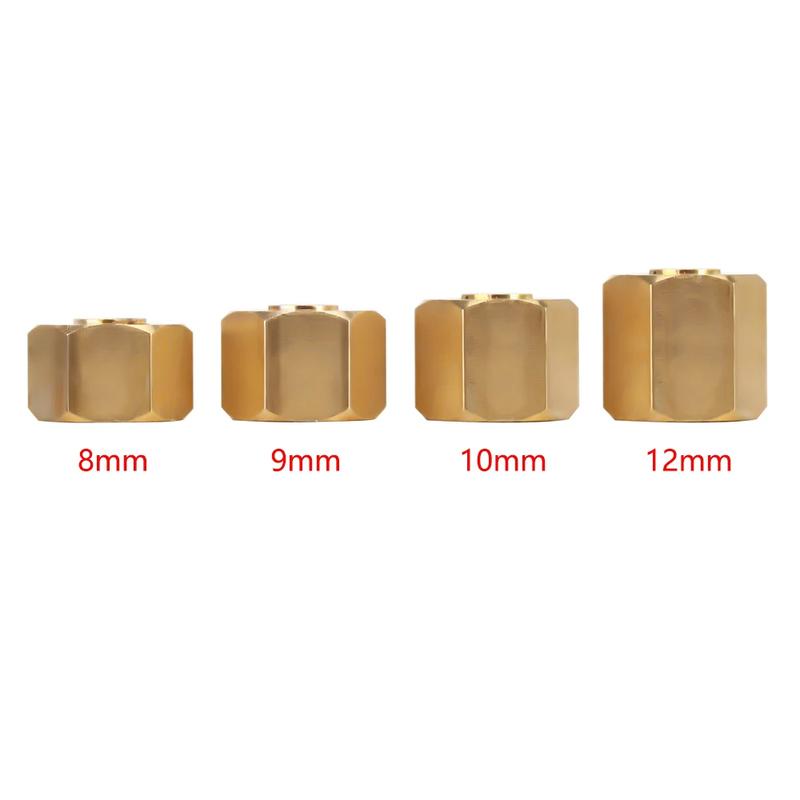 4 Pcs Brass Weighted Wheel Hex Hub 8/9/10MM For 1/10 Rc Crawler Vehicle Axial SCX10 90046 RR10 RGT 86100 MST UTB18 Parts