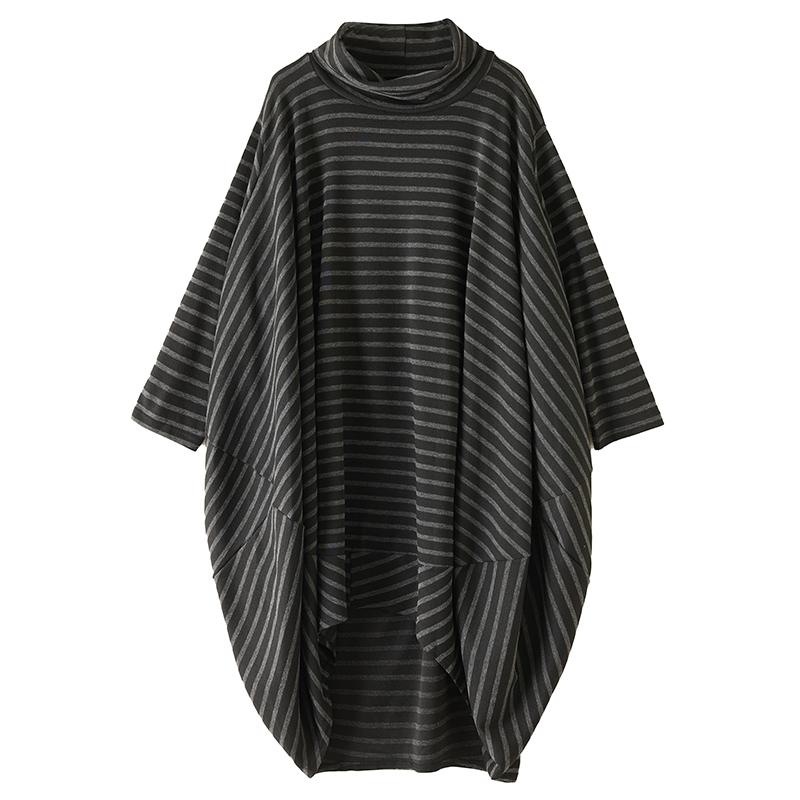 DIMANAF 2026 Spring Plus Size Hoodies Shirt Dress Women Long Sleeve Vintage Lady Loose Tops Pullover Black