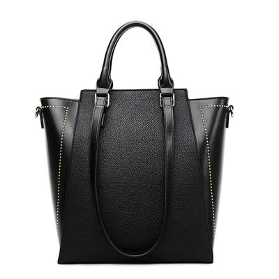 

NEW Luxury Rivet Big Size Vintage PU Tote Handbag Women s Casual Large Capacity Shoulder Bag Girl Retro Travel Bolsa чёрный