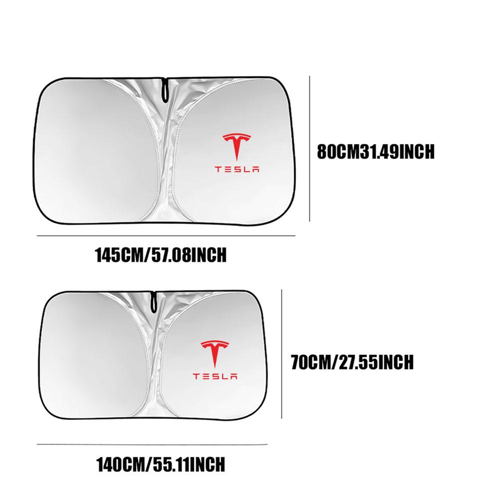 AAAIM1 Car Front Windshield Sun Visor Foldable Sun Shade Cover for Tesla Model Y Model 3 2017-2023/MODEL3 Highland 2024 Model S Model X