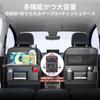 Seat Back Rear Seat Car Large Leather Pocket, Storage, Table, Foldable, Capacity, Multifunctional, Material, Black.
