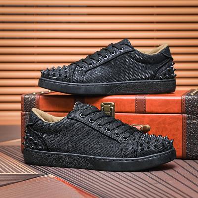Men Shoes Spring Men Board Shoes Casual Rivet Shoes Fashion Rhinestone