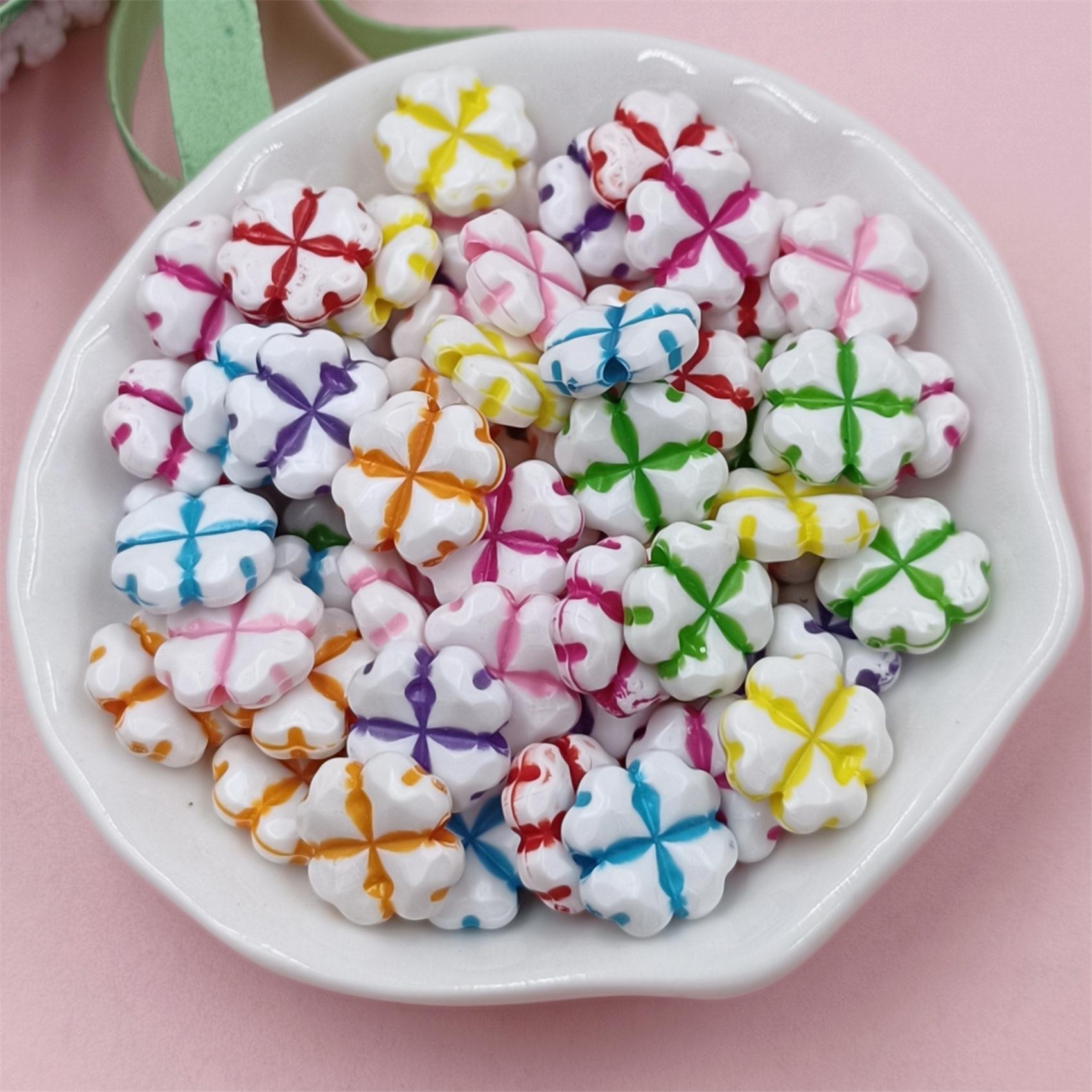 

Ювелирные изделия Цветок Буква Акрил 100 шт. DIY Ручная работа Бисерный материал Бабочка Шарик Ожерелье Браслет Аксессуары Clover