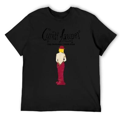 Cyndi Lauper The Farewell Tour 2024 T-Shirt Quick-drying Blanks Vintage Clothes Anime Stuff Black T-shirts for Men