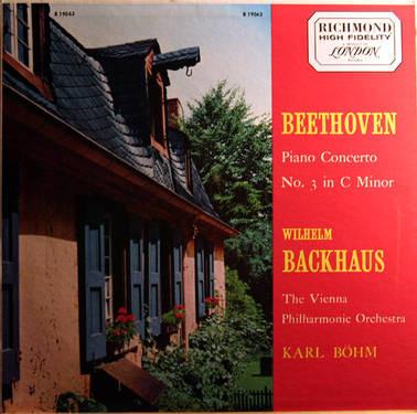 

LP Record LUDWIG VAN BEETHOVEN WILHELM BACK Piano Concerto No. 3 In C Minor B19063 Richmond 1960 US Classical Used