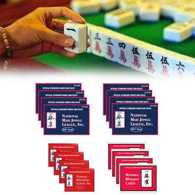 2025 Mahjong Kartları, Mahjong Kartları Resmi Standart Eller ve Kurallar Mahjong Kartları 2023 Büyük Baskı Mahjong Puan Kartı