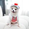 3 Pcs/Set Breathable Fabric Dog Leash Cute Hat Cat Chest Harness Pet Traction Rope Set  Outgoing