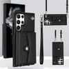 Lanyard Leather Wallet Phone Case for Samsung Galaxy S25 S24 Plus S23 FE S22 Ultra S21 S20 S10 Note 20 Flip Stand Cover Back Bag