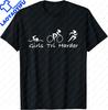 Funny Swim Bike Run Triathlon Design Men Women Triathletes T-Shirt Print On Demand Casual Short Sleeve Tee Camiseta