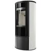 Wood Burning Steel Stove KRATKI ERIK Ø 150 5,5 kW Decorative Ceramics WHITE SATIN