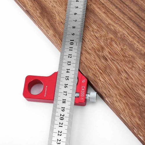 CX300-1 Combination Square, Woodworking Marking Tool with Magnet, Ruler Stop, 45 and 90 Ruler, Marking Gauge Positioning, Carpentry Ruler, Scribing