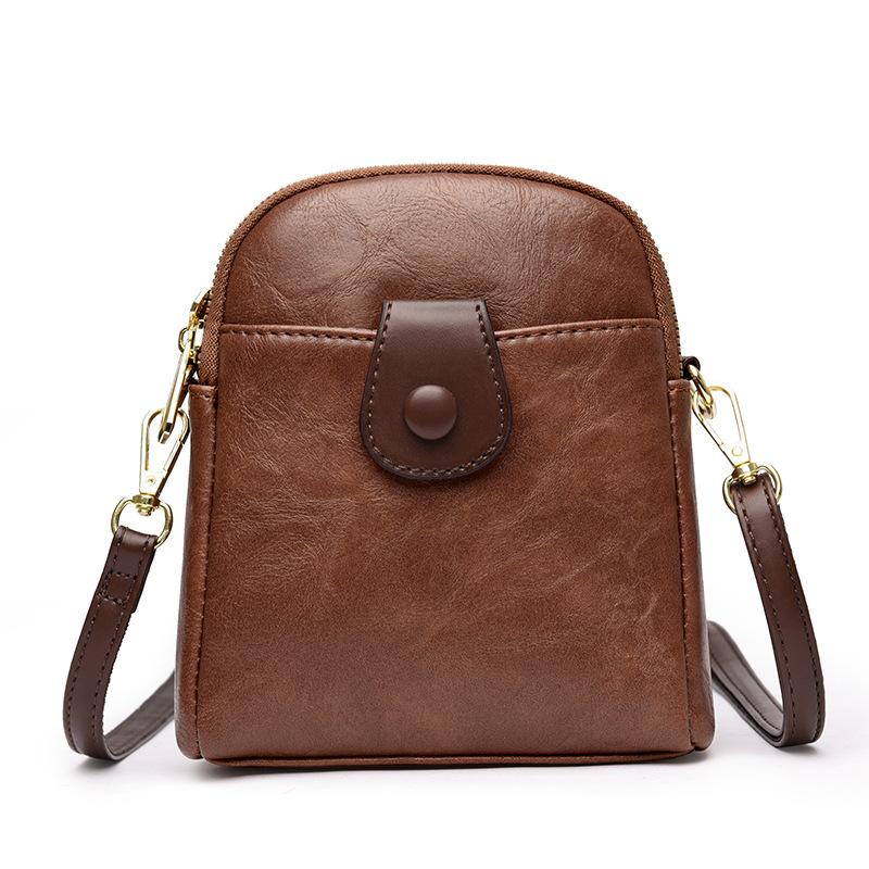 Nowa Niszowa Torba na Telefon Komórkowy o Wysokiej Klasie, Duża Pojemność, Dwie Komory, Prosta Torba Jednoramienna Crossbody