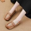 Flat-soled Beef Tendon Sole New Loafers Korean Casual Simple Genuine Leather Women's Singles Shoes Comfortable Mother's Shoes