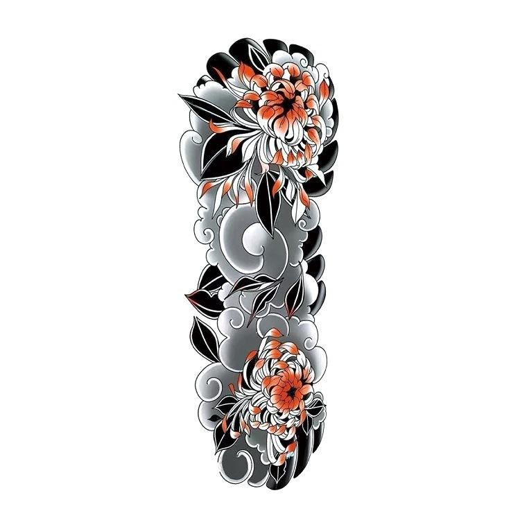 Tattoo Sticker, Flower Arm Skull Totem, Eye Of Eternal Wisdom, Wind Set Tqb Simulation Tattoo Sticker