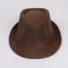 Jazz hat, linen solid color top hat, men's and women's crimped couple's sun hat