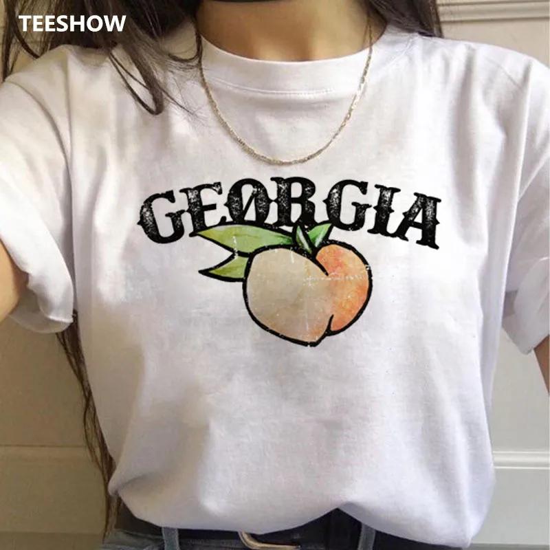 Peach Harajuku Small Fresh T Shirts Unisex Print Korean Style Tshirts 90s Peachy Graphic Tshirts Fashion Funny Top Tees Female