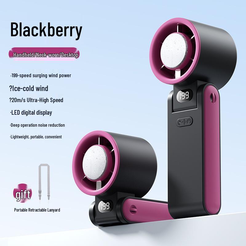 Turbo High-Speed Portable Handheld Fan with USB Charging & 199 Gear Digital Display