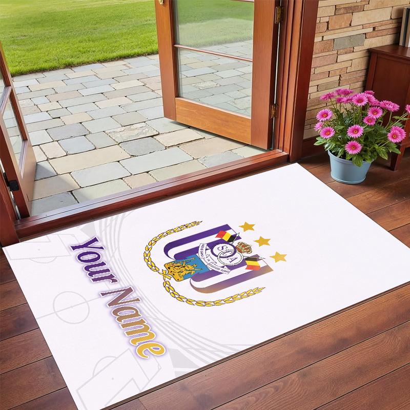 Crystal Velvet Rug Custom Name Text, Soft Non Slip Floor Mat Home DecorAnderlecht FC