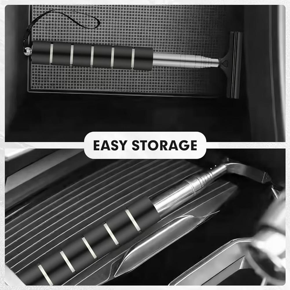 Υαλοκαθαριστήρας Κατόπτρου Αυτοκινήτου Από Ανοξείδωτο Ατσάλι Τηλεσκοπικός Ανασυρόμενος Με Στρωματοποιημένη Κεφαλή Βούρτσας Βούρτσα Καθαρισμού Καθρέπτη Αυτοκινήτου Υαλοκαθαριστήρας