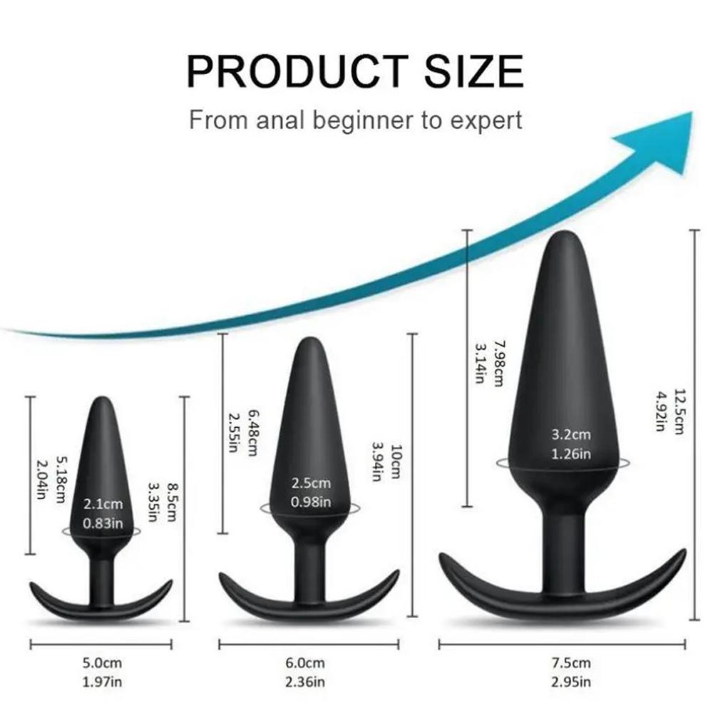 Anal Plug Soft Silicone Anal Butt Plug Stimulator Adult Sex Toys for Men/Women Prostate Massager Anal Trainer