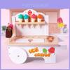 Hölzerner Rollenspiel-Eiswagen mit interaktivem Rollenspiel für Kinder Lernspielzeug