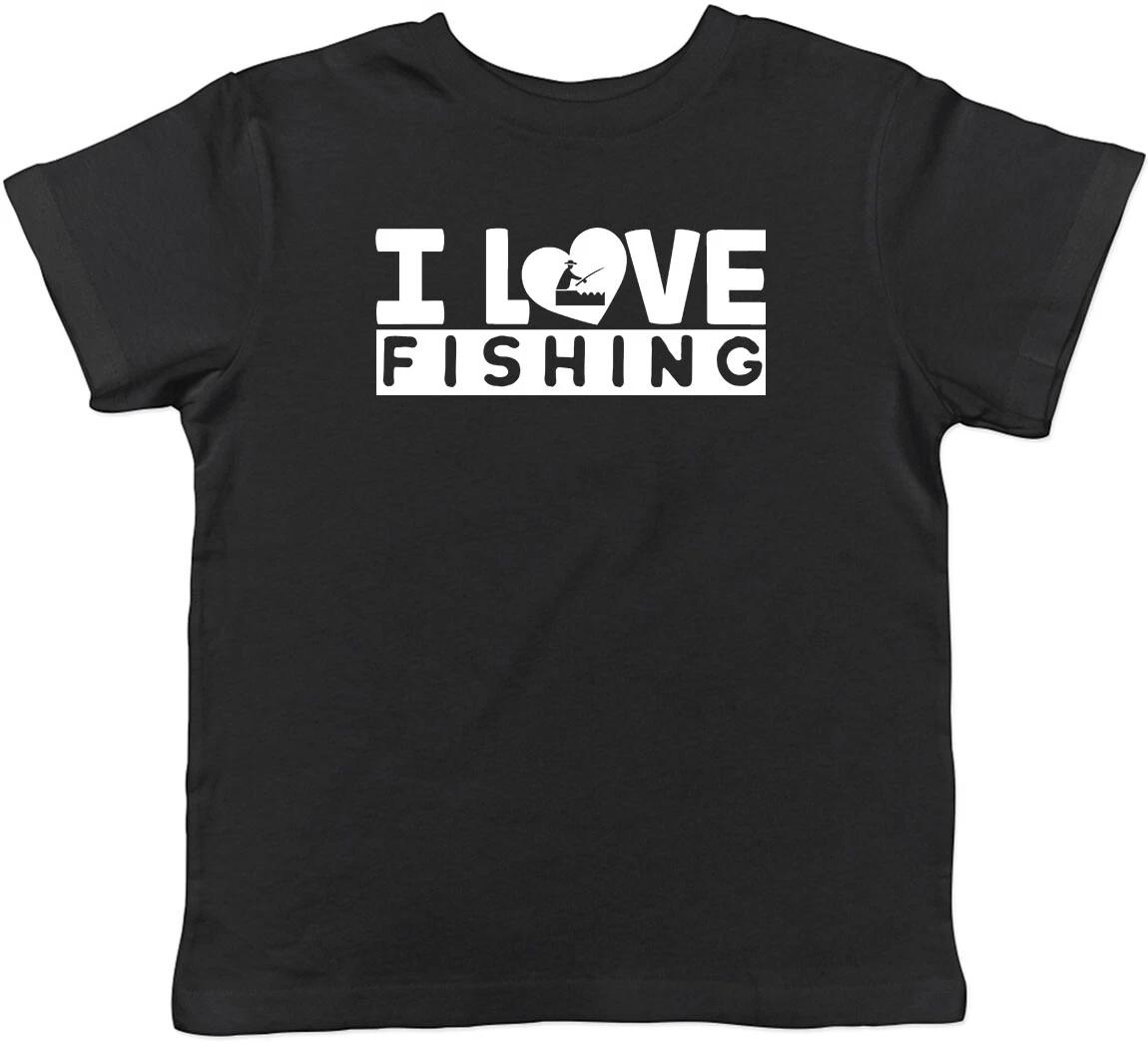 I Love Fishing Childrens Kids T-Shirt Boys Girls 120