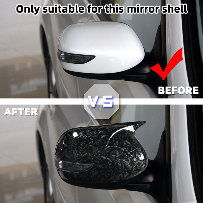 Car Styling For Subaru Legacy 06-07 Rearview Mirror Cap ABS Plastic Cover Carbon Fiber Black 2Pcs Scratch-Resistant