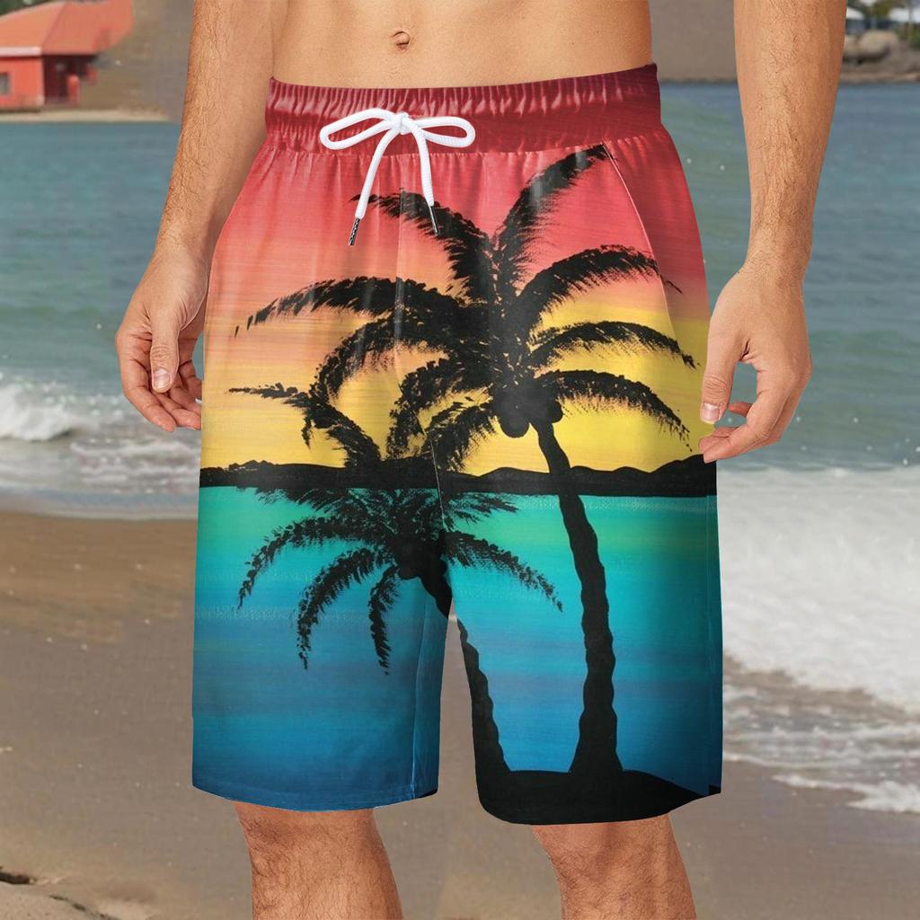 Hawaiian Style 3d Printed Summer Men'S Shorts Quick Dry Swimming Shorts Oversized Casual Beach Pants Fashion Trend Men Clothing