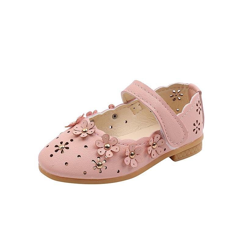 New Sandal Summer Fashion Simple Girl Shoes Non Slip Comfort Flat Kids Sandals Exquisite Elegant Lightweight Retro Princess Shoe
