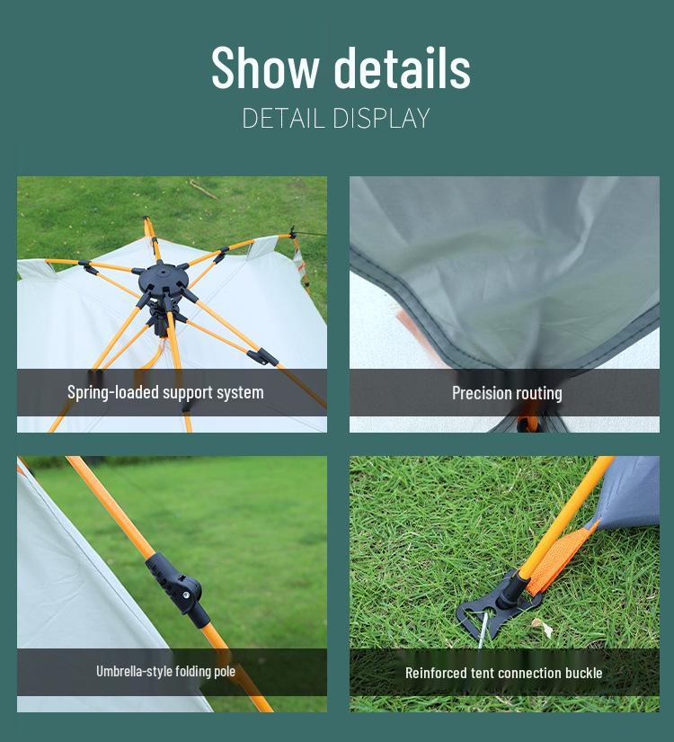 Portable Pop-Up Camping Tent with Sun & Mosquito Protection