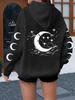Polka Dot Star Printed Hooded Sweater Design Sense Loose Personalized Jacket Spring and Autumn Jacket