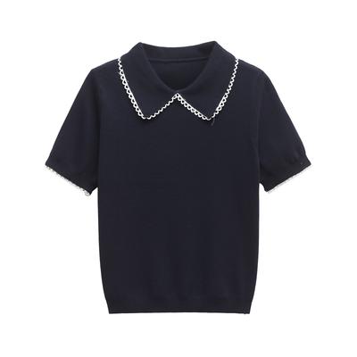 European and American Style, New Women's Clothing, Classic, Versatile Lapel Casual Knitted Top 2142040