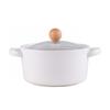 6in Soup Bowls Multifunctional Thermal Insulation Ceramic Soup Crocks with Double Handles Lid for Instant Noodles Soup