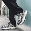 Autumn and winter new men's thick-soled heightening dad shoes, fleece and fleece warm cotton shoes, casual sports live broadcast men's shoes