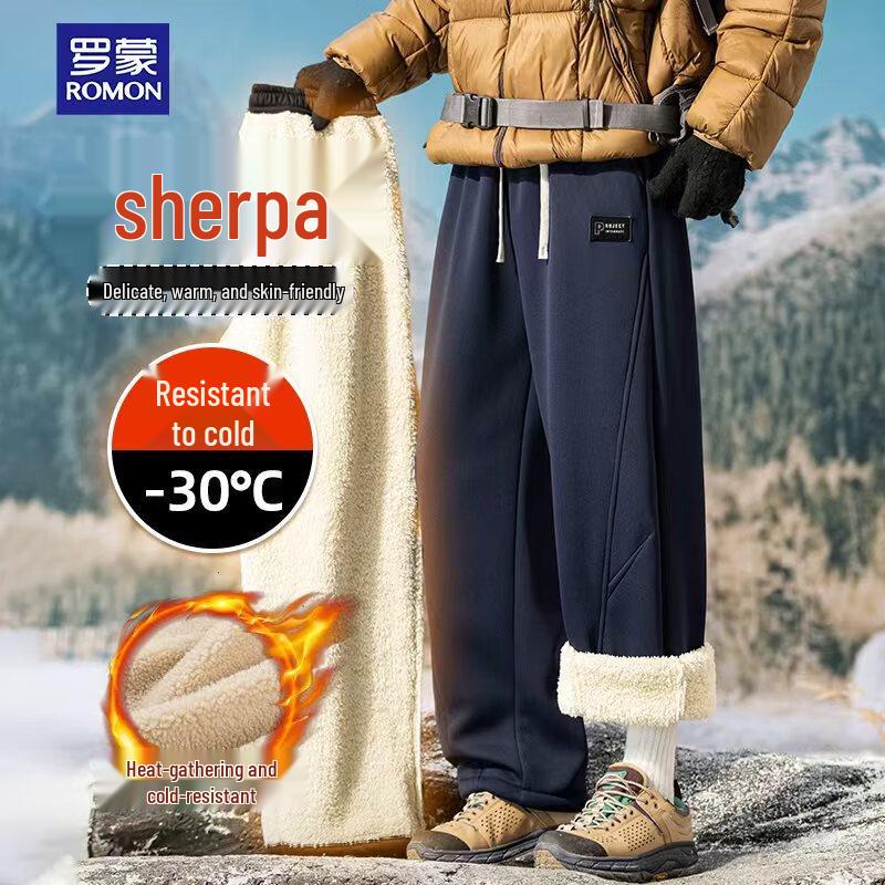 

ROMON Мужские плюшевые брюки-джоггеры прямого кроя 3XL