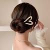 Korean New Hairpin Hair Sticks Heart Geometric Metal Trendy Metal Hair Accessories Headwear Hairstyle For Women Girls Jewelry