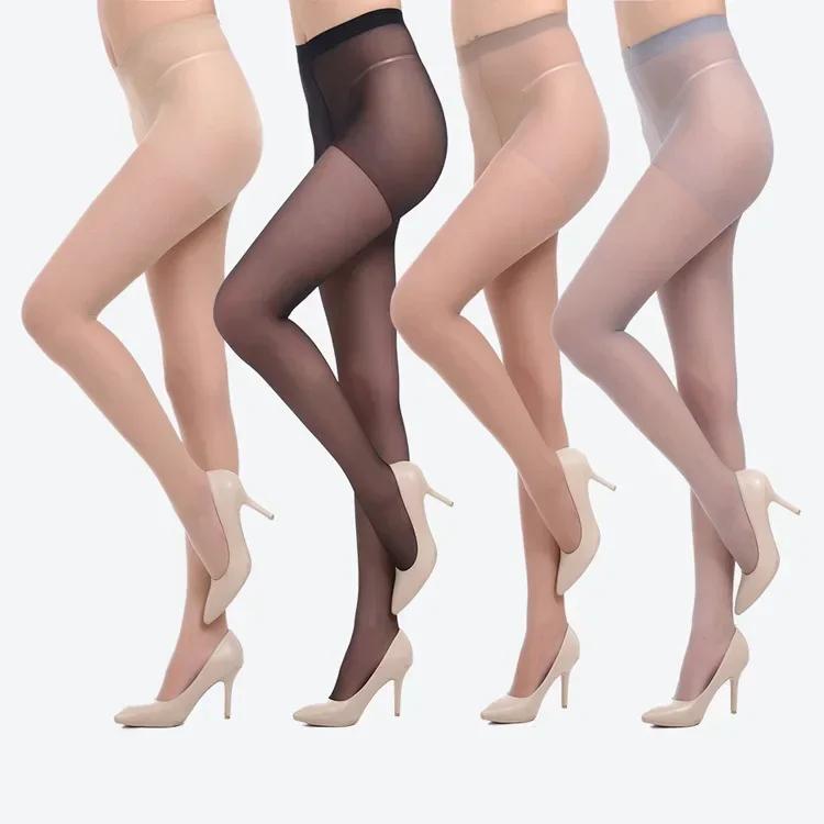 Fashion Sexy Lace Women Stockings Solid Color Black Pantyhose Seamless Ultra-Thin Stocking High Elasticity Long Socks Tights