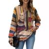 Damen Übergröße Bären Grafik Strickpullover Rundhalsausschnitt Langarm Oversized Locker Freizeit Pullover Herbst Winter Pullover