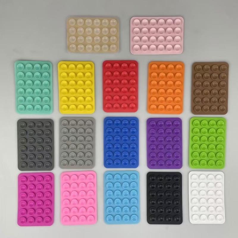 Portable Removable Non Slip Square Silicone Suction Cup Phone Holder