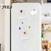 Metal Surfaces Magnets 6Pcs/Set 3D Balloon Refrigerator Magnet, Shape Memo Photo Kitchen Magnetic Holder Decorative Magnet for Whiteboard Locker