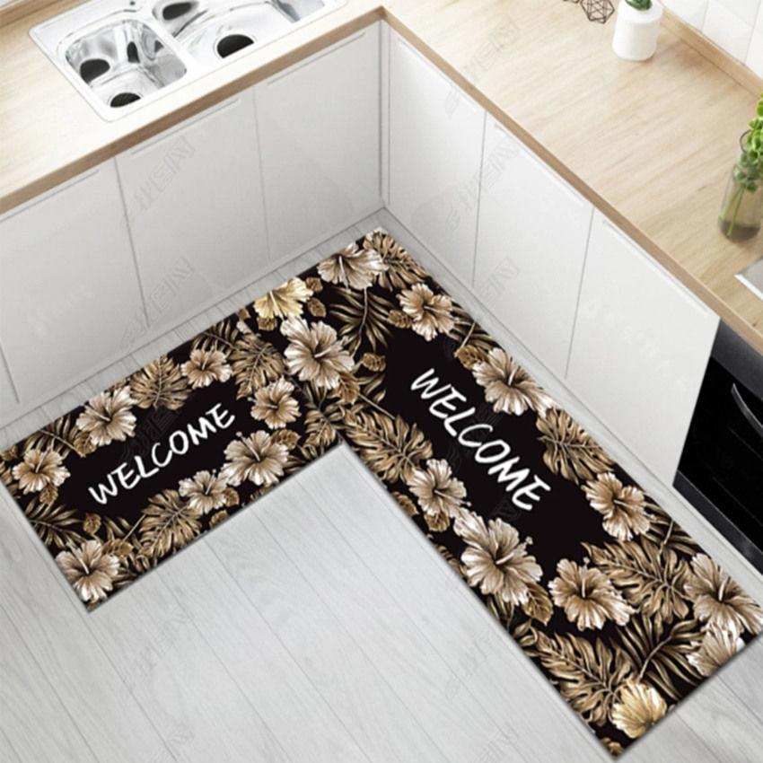 Kitchen Washable Anti-Slip Long Floor Mat Bathroom Entrance Door Absorbent Mat Bedroom Bedside Area Rug Living Room Prayer Rug