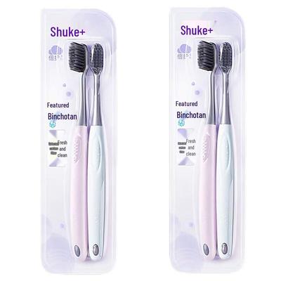Shuke Carbon Silk Soft Bristle Toothbrush 4-Pack