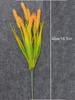 8 Pcs Artificial Wheat Ears UV Resistant Artificial Flower Fake Barley Grass Plants Simulation Crop Bouquet for Outdoor Garden Porch Home Decor