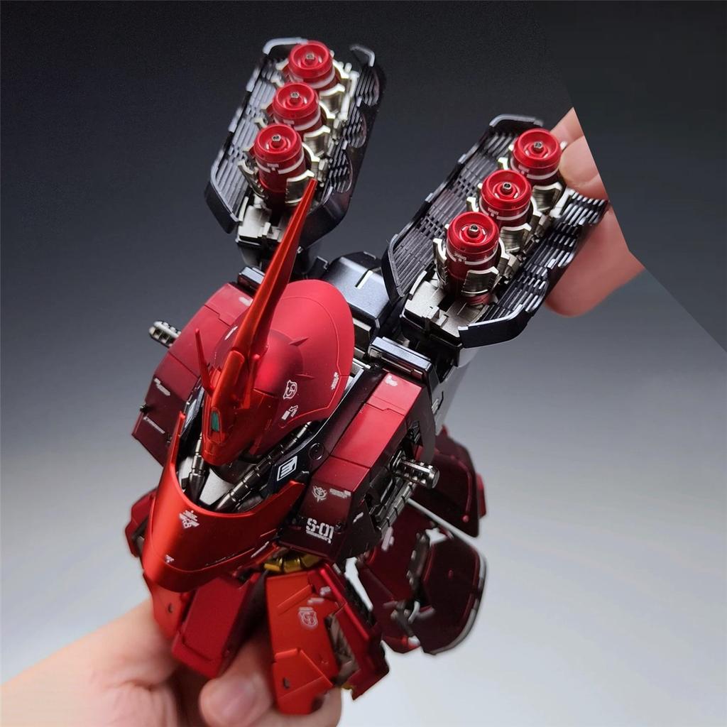 MG Sazabi 1/100 Gundam Model Kit Dragon Breath Red Matte Electro‑Mirror Finish No‑Gate Painted Assembly Figure