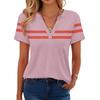Women's Summer Short Sleeve V Neck Shirt Business Casual Loose T-Shirt Trendy Fashion Clothing Tops