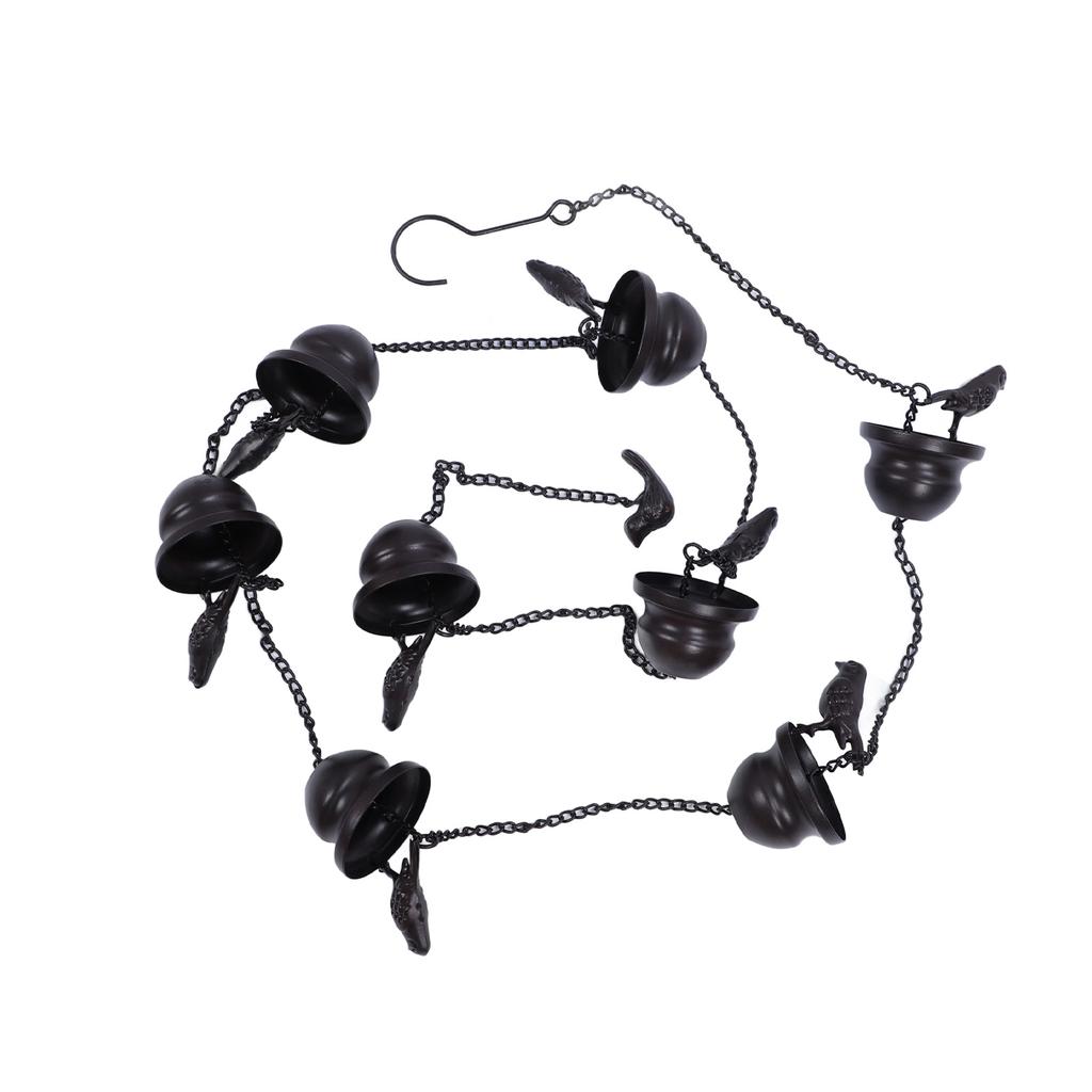 Birds Rain Chain Iron Effective Drainage Crisp Sound Birds On Cups Rain Chain for Downspout Gutters