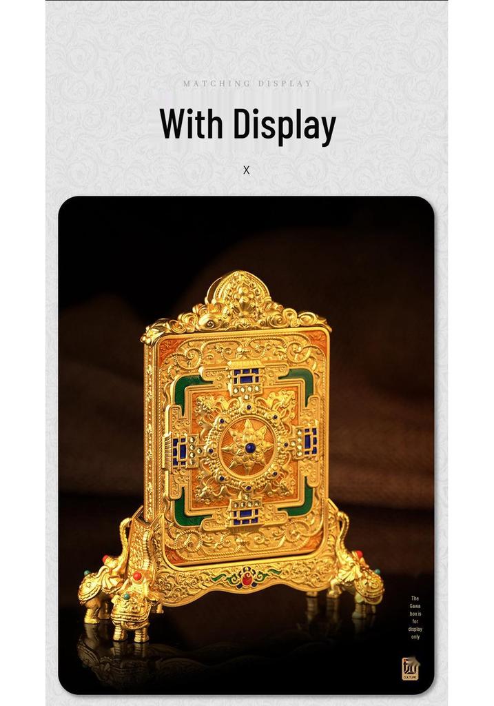 Original Gold Multi-colored Taiping Youxiang Sumeru Pedestal Thangka Display Stand