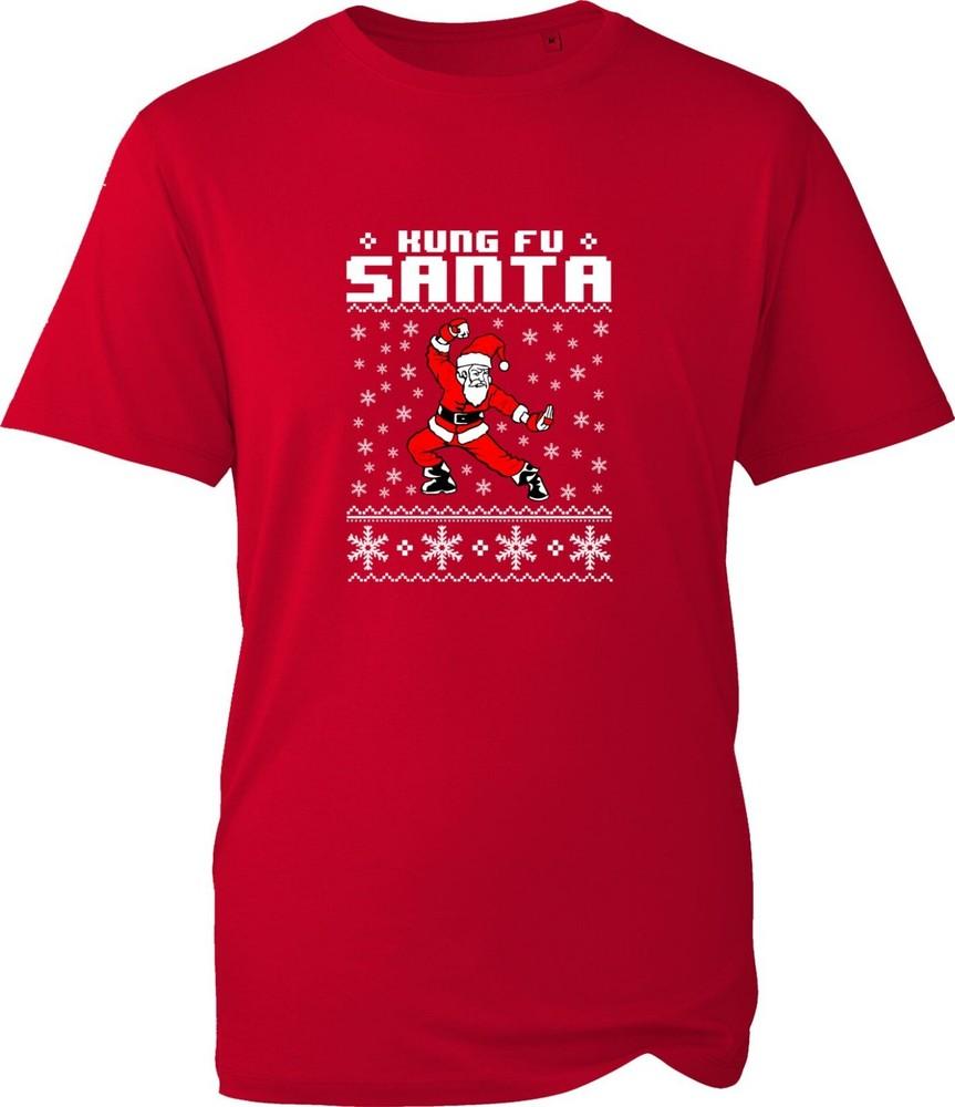 Kung Fu Santa Claus Christmas TShirt Karate Martial Arts Xmas Merry Kickmas Top S